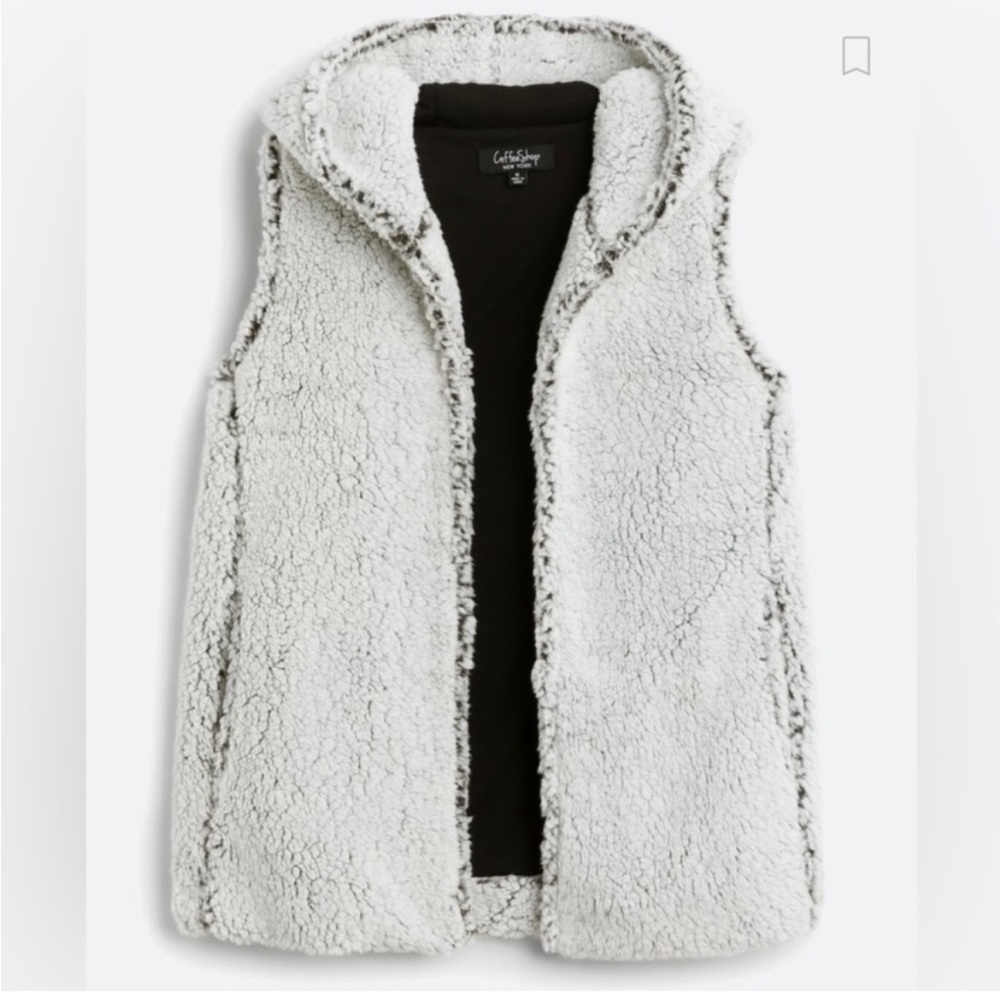 CoffeeShop Hooded Sherpa Vest - S